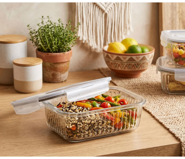 Altom Fresh Relief pojemnik z pok. prostokątny 1l 20x15x7cm taupe - 1580553 - zdjęcie 5